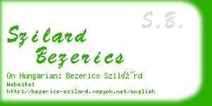 szilard bezerics business card